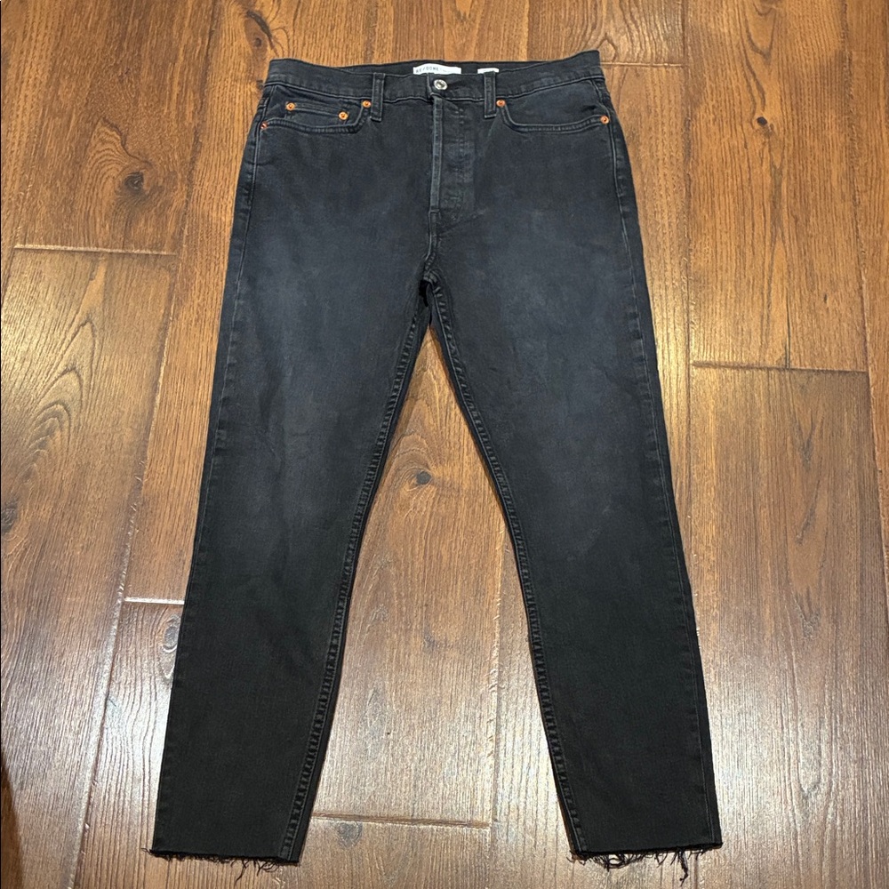 Re/Done Women’s Charcoal Skinny Jeans